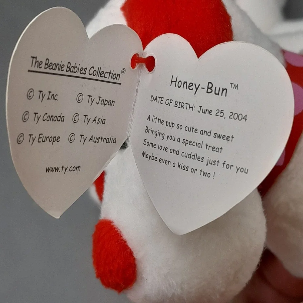 TY Beanie Baby Honey-Bun Dog Plush 7.5